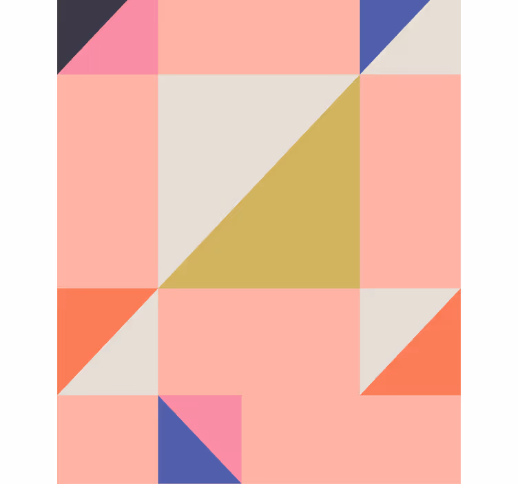 Rulou geam rustic blocuri geometrice de culoare - TenStickers