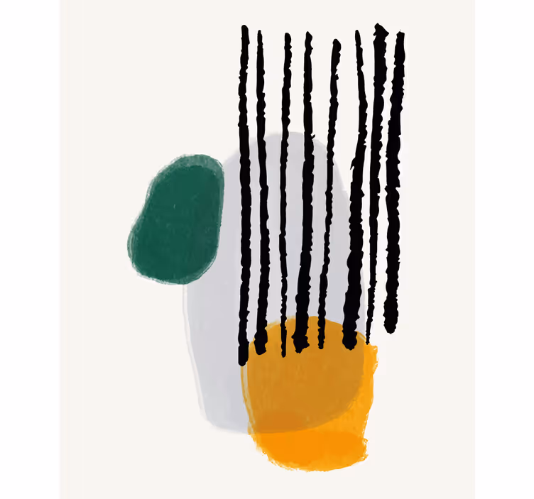 Rulou geam modern forme abstracte cu linii - TenStickers