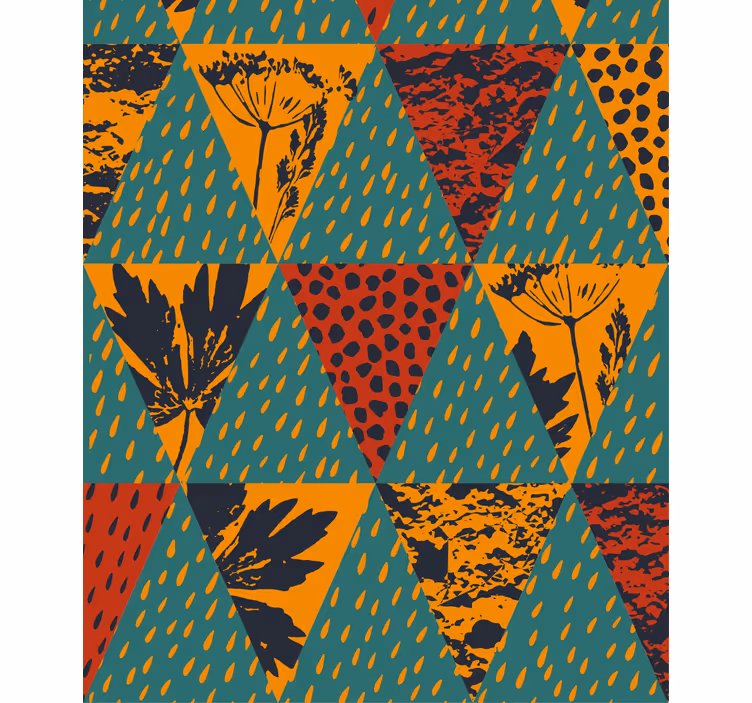Rulou geam modern model floral geometric - TenStickers