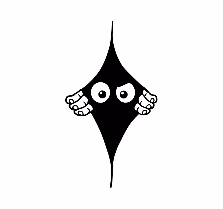Amuzant monocolor peeking eyes blind roller - TenStickers