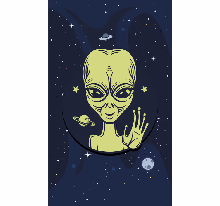 Jaluzele cu rolete Geek extraterestru în spațiu - TenStickers