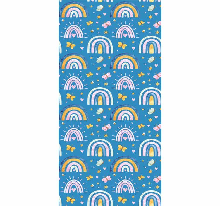 Rulou geam pentru copii design fluturi curcubeu - TenStickers