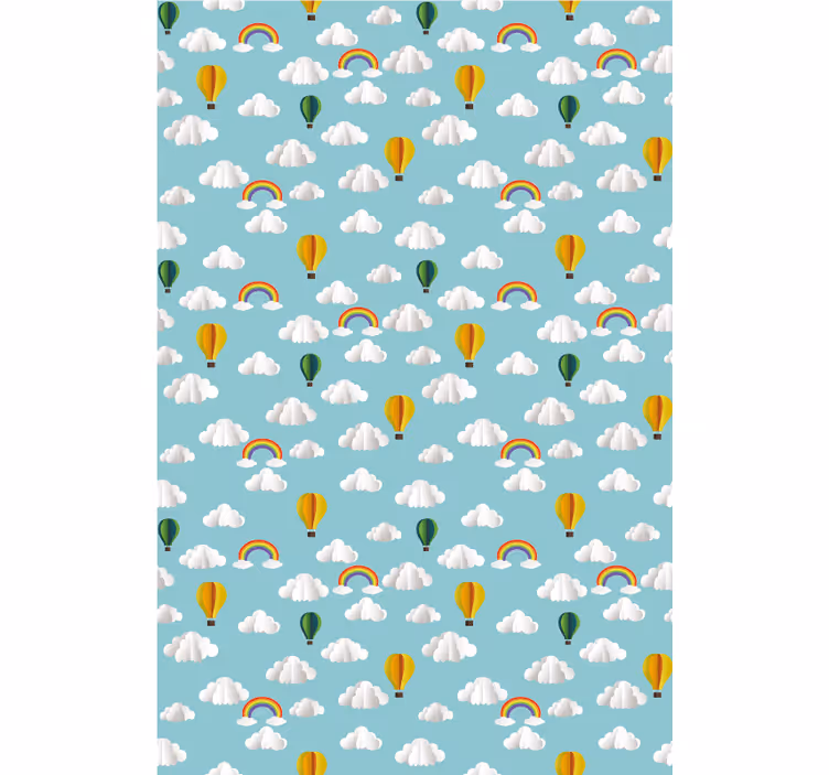 Rulou geam nori baloane cu aer și curcubee - TenStickers