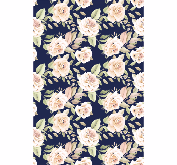Rulou geam flori și plante model de trandafiri floral - TenStickers