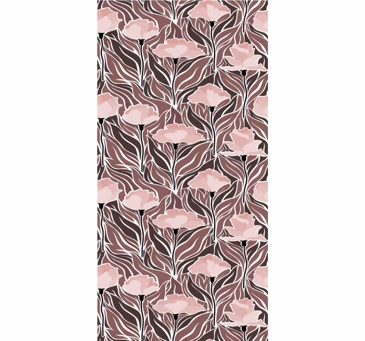 Rulou geam floral modele bej elegante - TenStickers