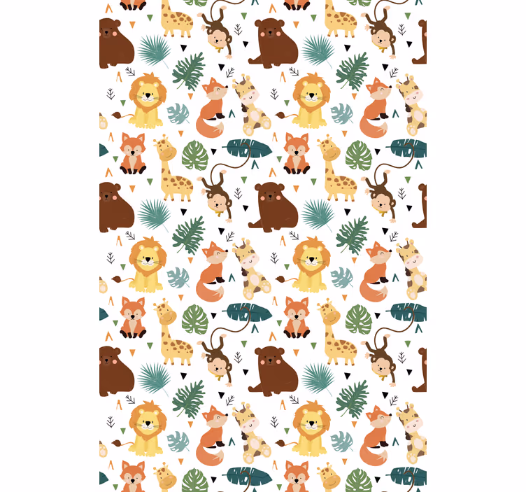 Rulou geam animale creaturi drăguțe de safari - TenStickers