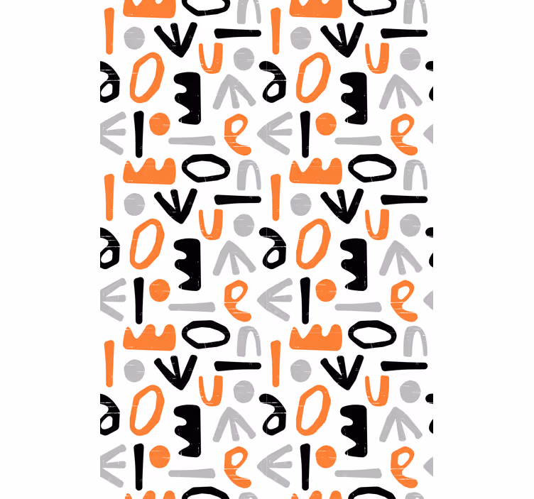 Rulou geam cu fraze litere geometrice - TenStickers