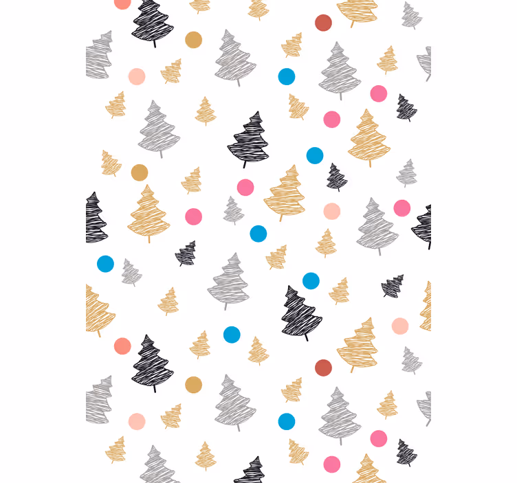 Rulou geam copaci pin abstract stilizat - TenStickers
