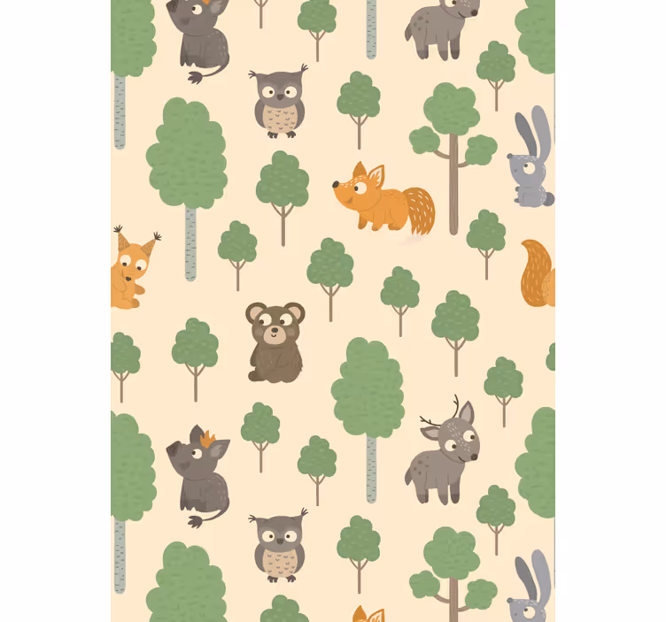 Rulou geam pentru copii pui de creaturi din pădure - TenStickers