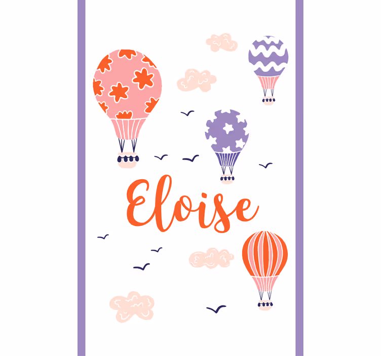 Rulou geam pentru copii baloane cu aer cald personalizate - TenStickers