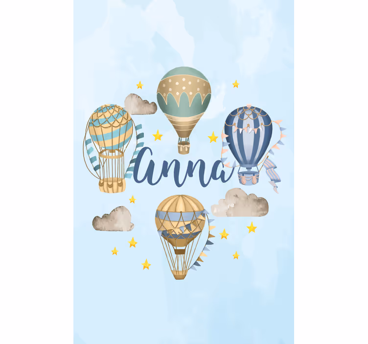 Baloane albastre cu stele pictând Rulouri - TenStickers