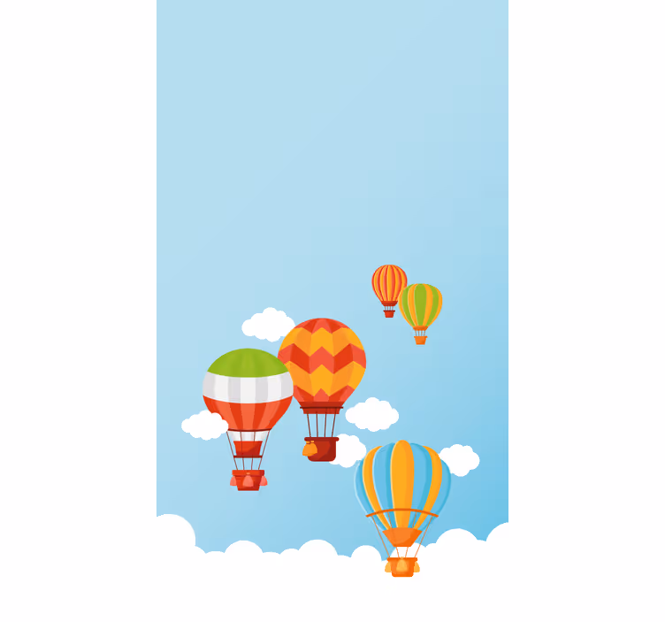 Rulou geam pentru copii baloane cu aer cald colorate - TenStickers