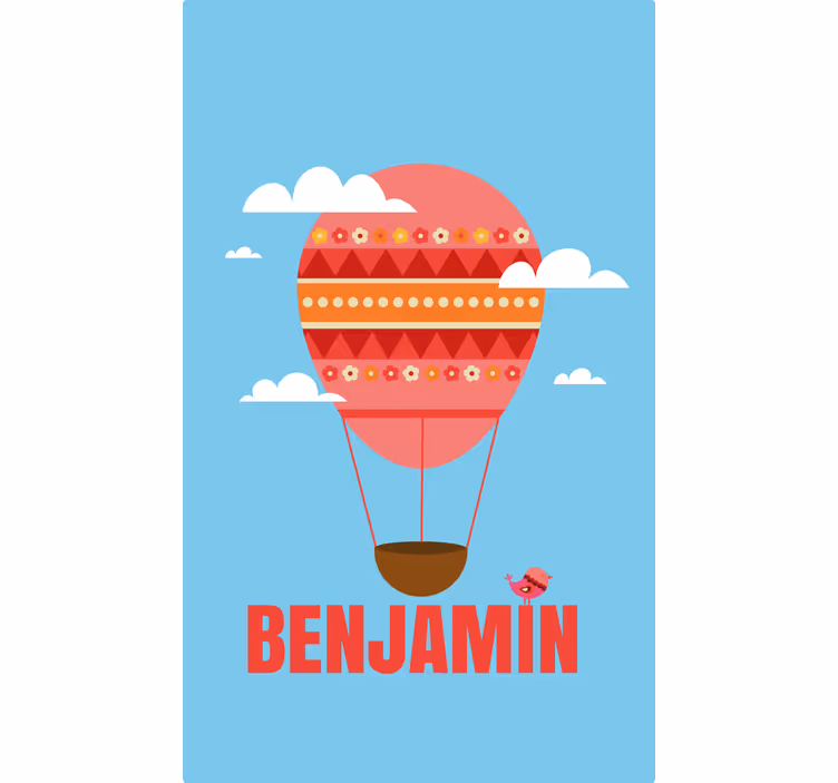 Rulou geam pentru copii cu balon cu aer cald personalizat - TenStickers