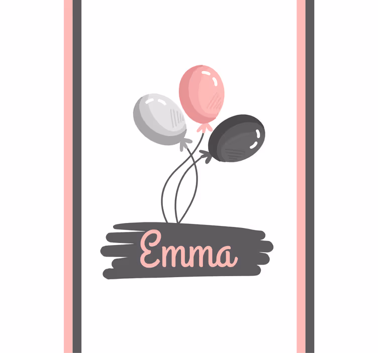 Rulou geam pentru copii baloane cu nume - TenStickers