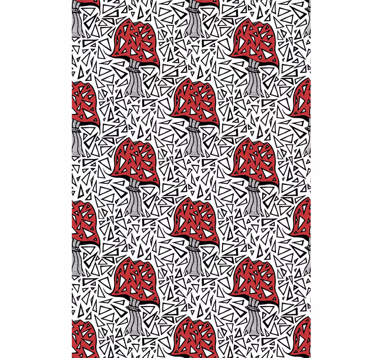 Rulou geam originalul model abstract de ciuperci - TenStickers