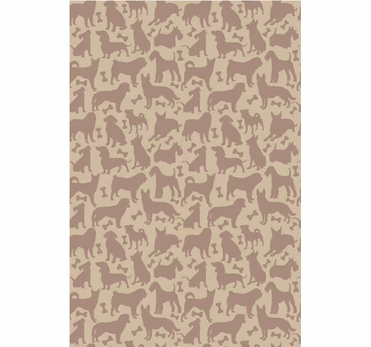 Rulou geam animale model de siluete de câine - TenStickers