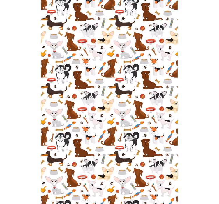 Rulou geam animale modele drăguțe de câini - TenStickers