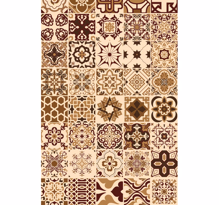 Gresie maro stil spaniol jaluzea baie - TenStickers