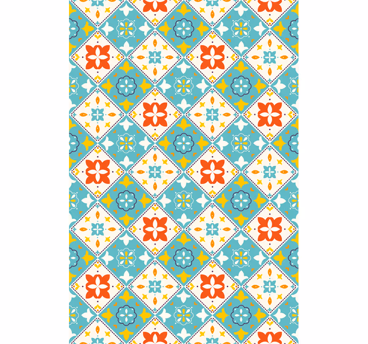 Rulou geam baie plăci albastre și bej - TenStickers