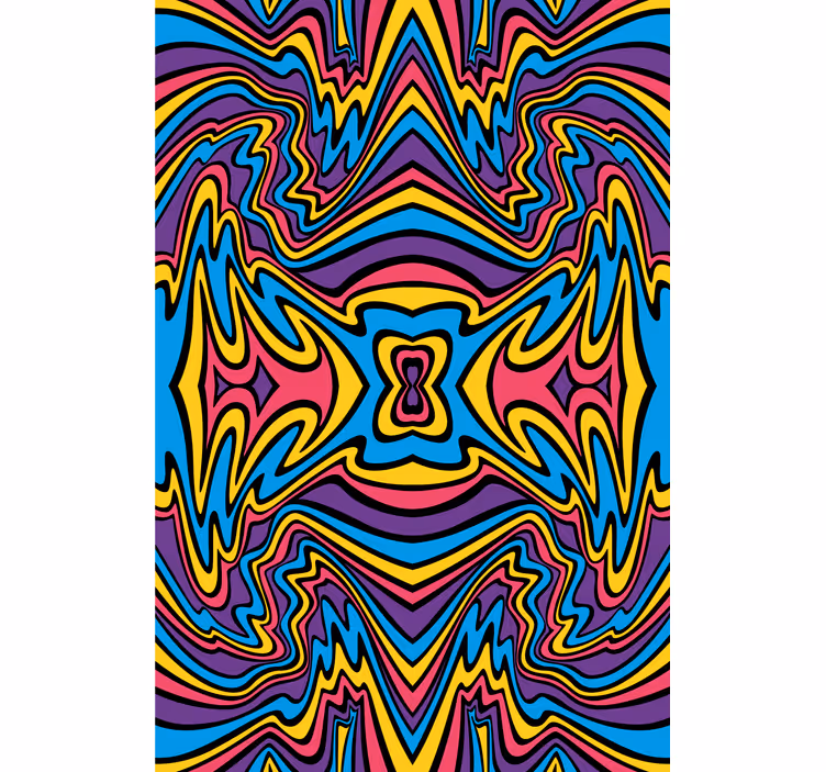 Rulou geam vârtejuri abstracte vibrante - TenStickers