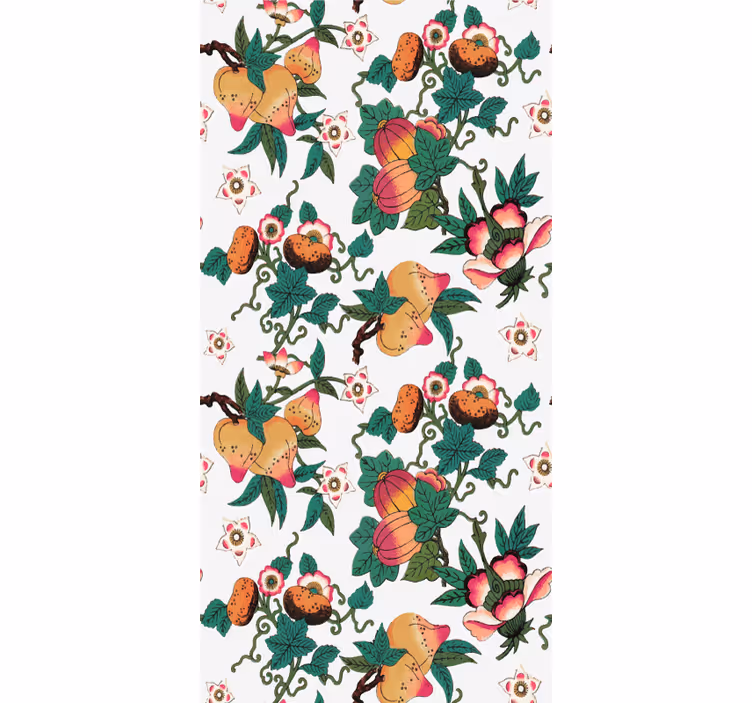 Rulou geam flori și plante fructe luxuriante și florale - TenStickers