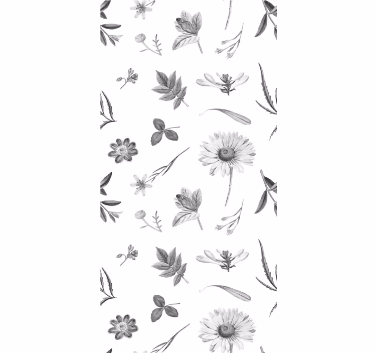 Rulou geam flori și plante motiv grădina botanică - TenStickers