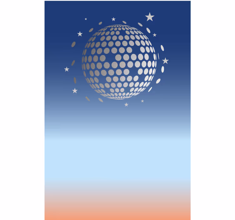 Minge de discotecă colorată cu gradient Rulouri pentru adolescenț - TenStickers