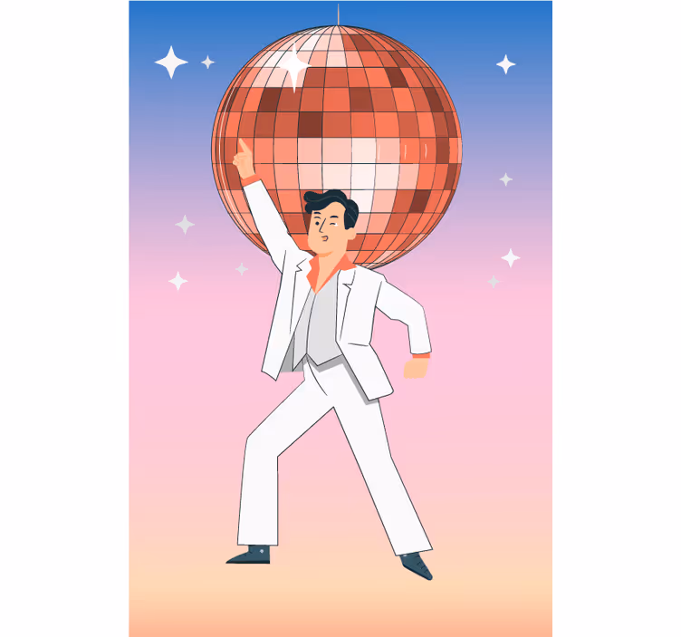 Rulou geam originalul poza dansatorului disco - TenStickers