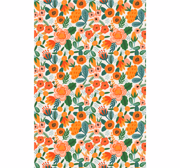Rulou geam flori și plante design aranjament floral - TenStickers