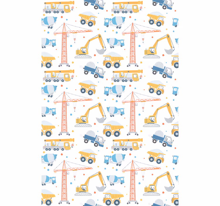 Rulou geam pentru copii vehicule de construcții distractive - TenStickers