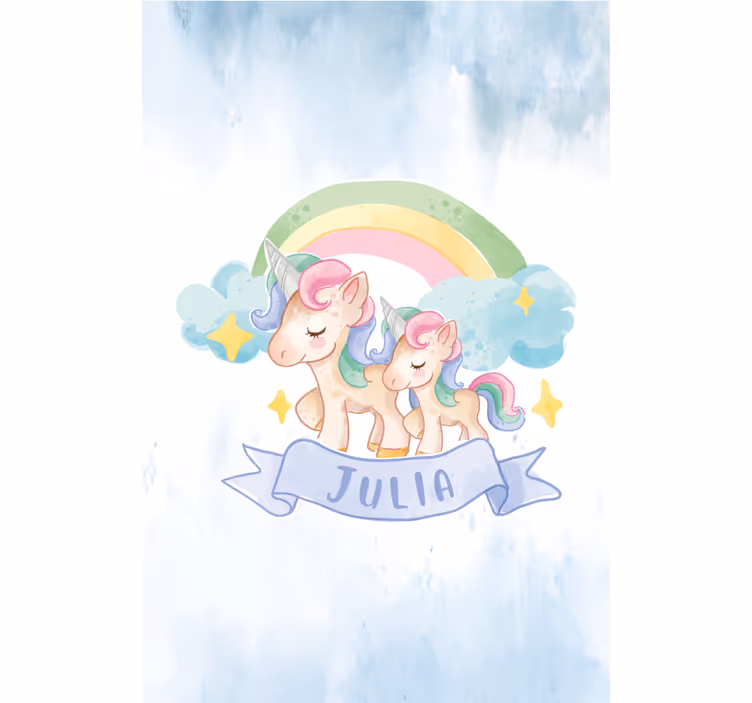 Rulou geam pentru copii aventura unicorn - TenStickers