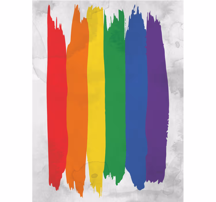 Rulou geam tineret dungi de pensulă curcubeu - TenStickers
