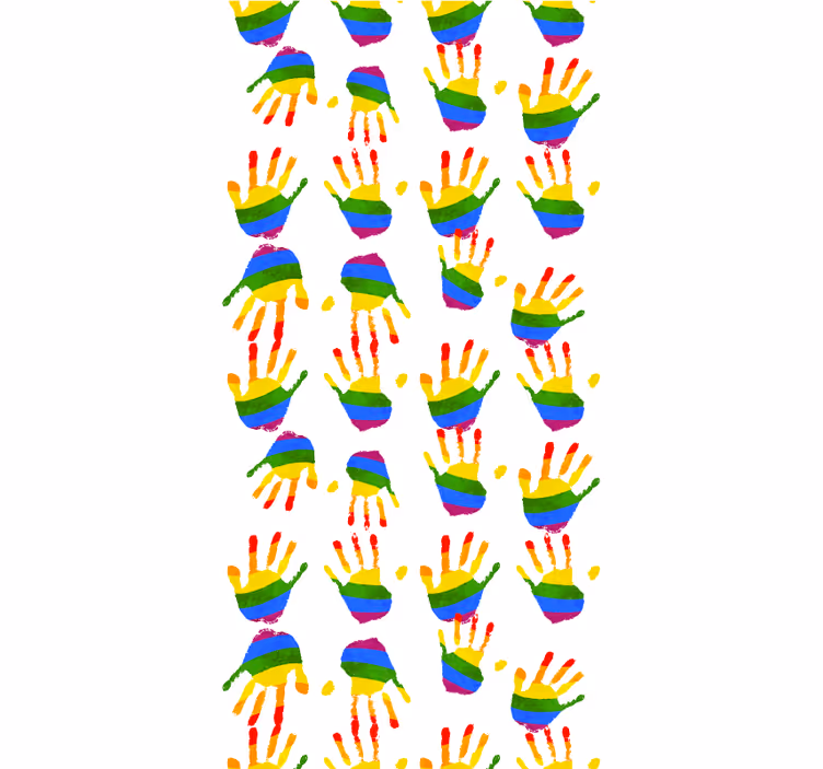 Rulou geam originalul model de amprente de mâini colorate - TenStickers