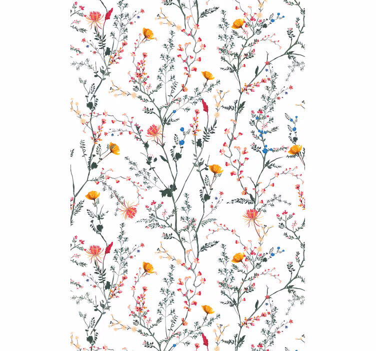 Flori de grădină minimaliste subțiri plantă Rulouri - TenStickers