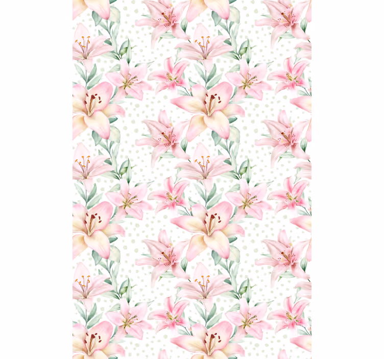 Rulou geam flori și plante eleganță florală delicată - TenStickers