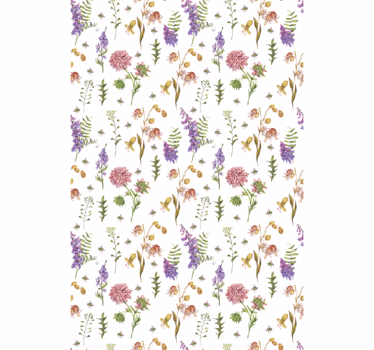 Rulou geam flori și plante tema gradina florala - TenStickers