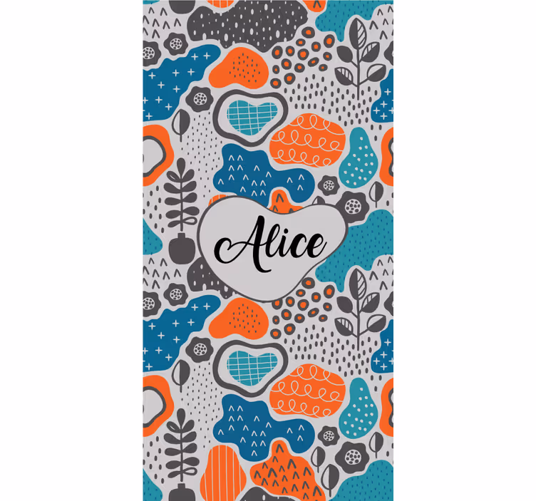 Rulou geam tineret design abstract al numelui - TenStickers
