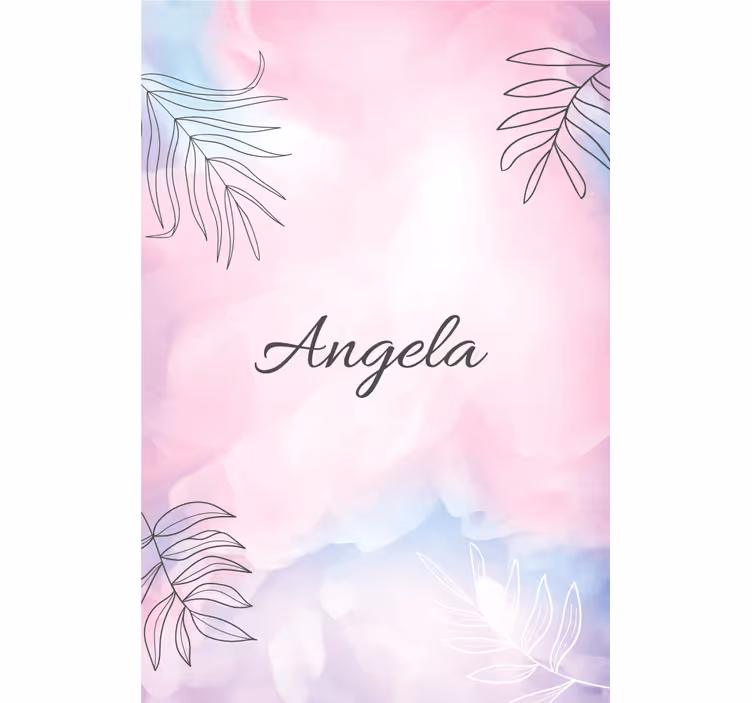 Rulou geam floral nume cu frunze de palmier - TenStickers