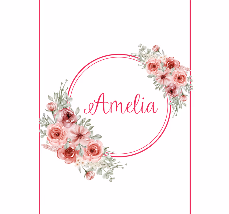 Rulou geam flori și plante aranjament floral personalizat - TenStickers