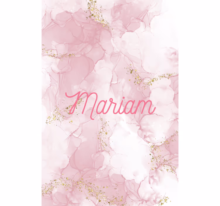 Rulou geam elegant marmură roz cu nume - TenStickers