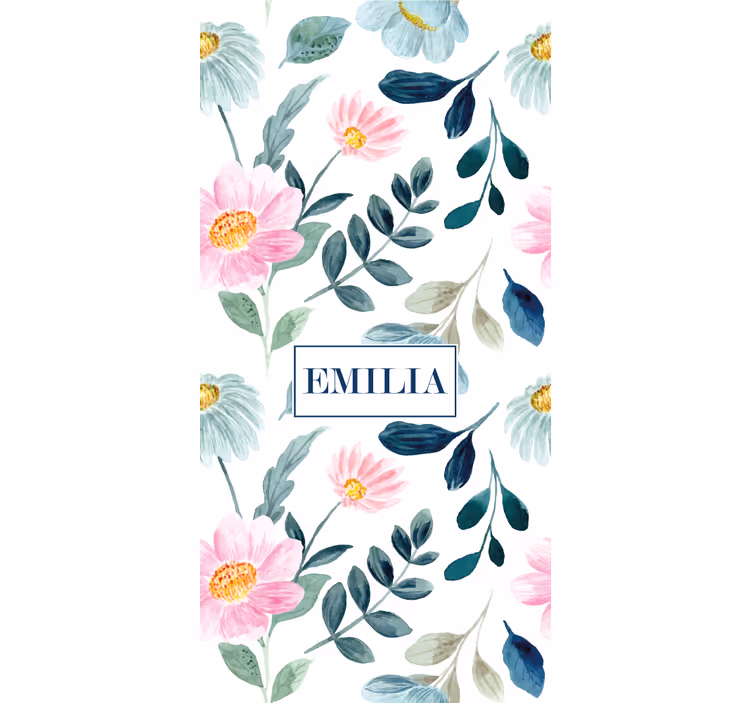 Rulou geam flori și plante floare florală cu nume - TenStickers