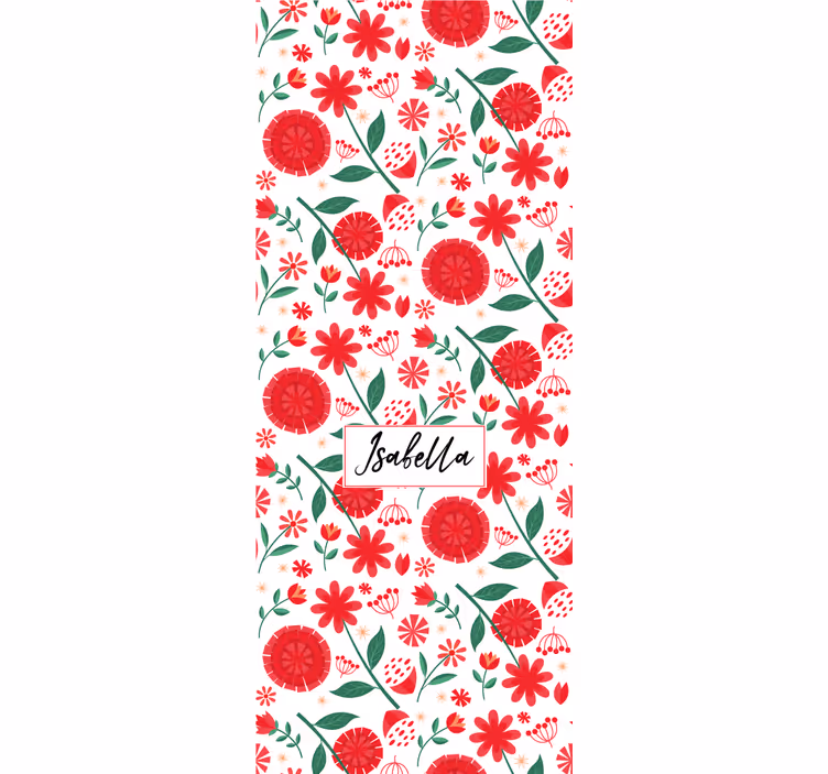 Rulou geam flori și plante personalizare model floral - TenStickers