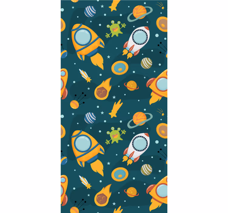 New planet funny extraterestri Ruloui pentru copii - TenStickers