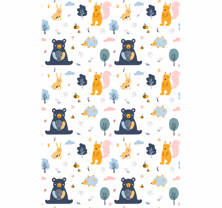 Rulou geam animale creaturi nordice din pădure - TenStickers