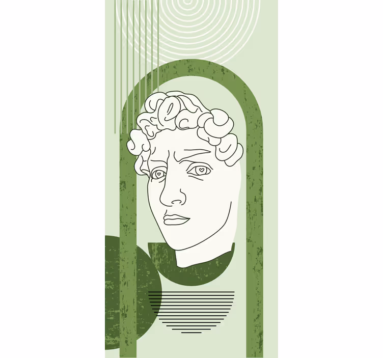 Rulou geam cu desene portret de sculptură clasică - TenStickers