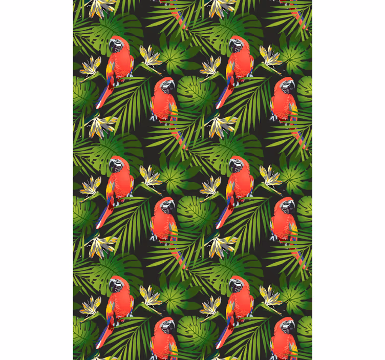 Papagali colorati pe blackground animal blind - TenStickers