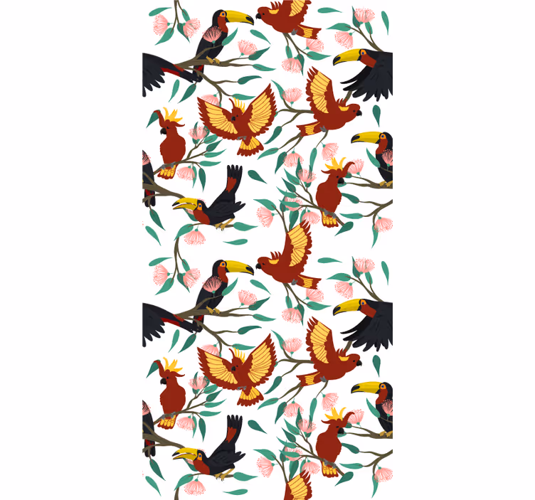 Rulou geam animale modele de păsări tropicale - TenStickers