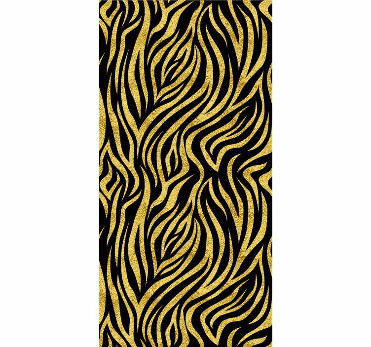 Model zebră aurie diverse animale Rulouri - TenStickers