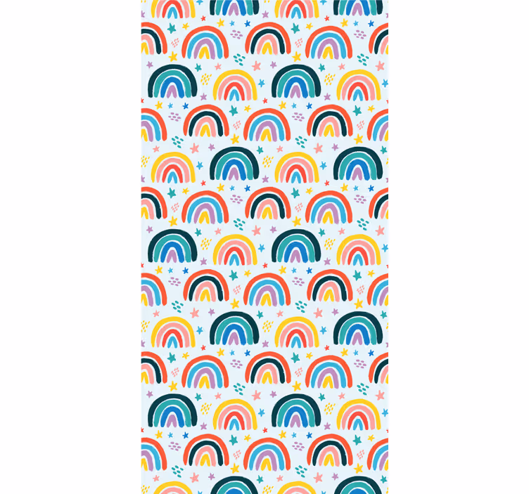 Rulou geam pentru copii modele de curcubeu albastru - TenStickers