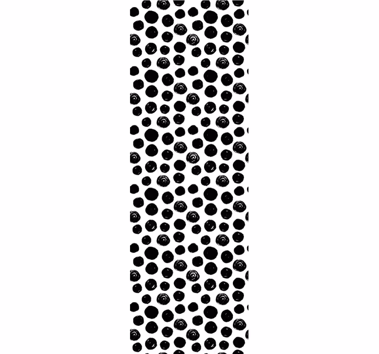 Rulou geam texturi modele negre punctate - TenStickers